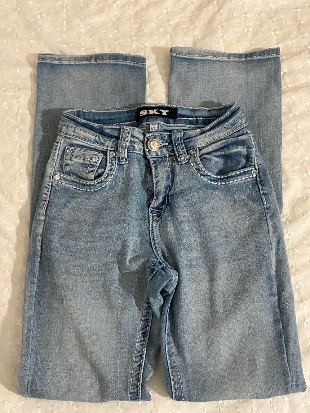 Sky Women's Skinny Jeans in Light Blue Wash